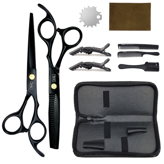 6.0" Professional Hairdressing Scissors Set – Barber Cutting & Thinning Shears
