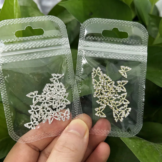 20pcs 3D Cherry Nail Charms – Red & Pink Rhinestone Fruit Nail Decorations