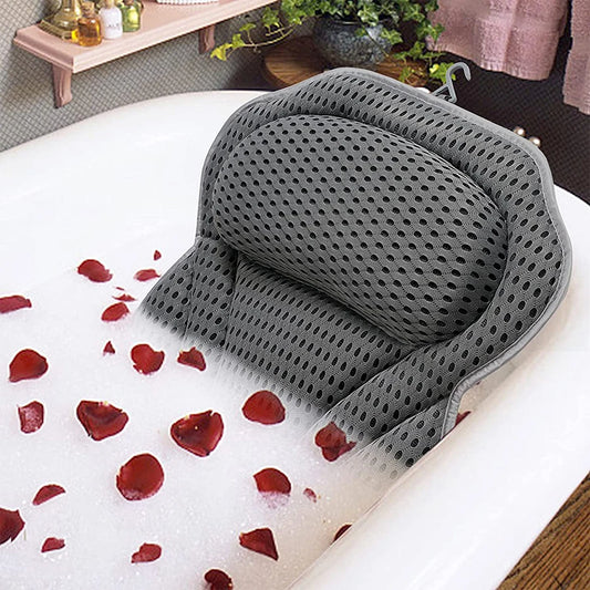 Ultra Soft 3D Bath Pillow – Neck & Back Support Spa Cushion for Bathtub