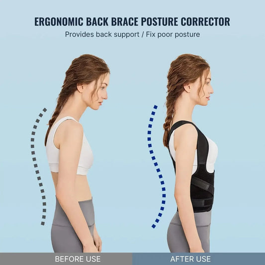 Back Support Brace Posture Corrector – Spine Straightener for Men & Women