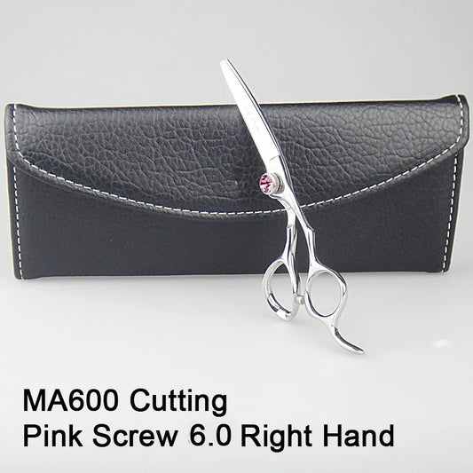 JOHN VG10 Professional Hairdressing Scissors – 5.5"/6.0" Cutting & Thinning Shears with Pink Crystal Rock Screw