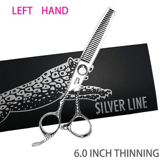 440C 6.0-Inch Professional Left-Handed Barber Scissors Set – Cutting & Thinning Shears