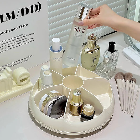 1PC Rotating Cosmetic Storage Box – Multi-Functional Desktop Organizer for Lipsticks & Brushes