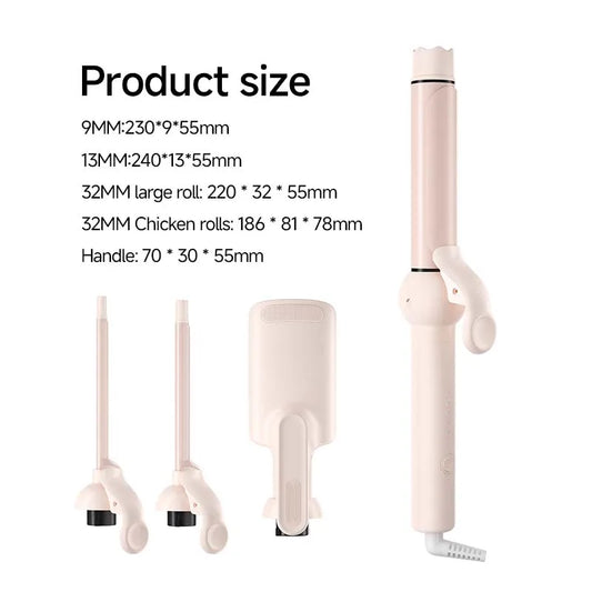 Auto Rotating Hair Curler – 32mm / 13mm Ceramic Curling Wand for Long & Short Hair