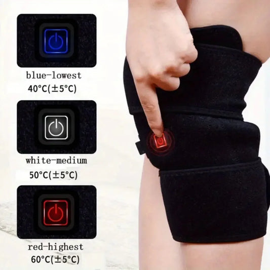 Heated Knee Brace Wrap – Electric Heating Pad with 3 Adjustable Temperature Levels
