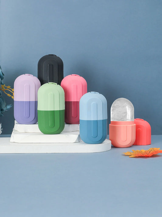 Back Shape Upgraded Face & Eye Ice Roller – Reusable Silicone Facial Massager