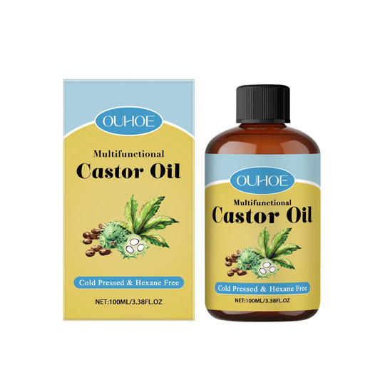Organic Castor Oil β Moisturizing Essential Oil for Hair, Eyelashes, Eyebrows & Body Care