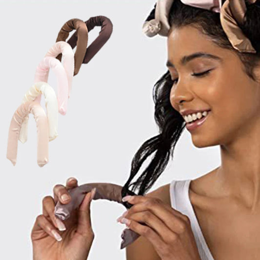 Six-Color Set Rubber Curling Irons – Big Wave Heatless Curling Iron Artifact, 6-Piece Set