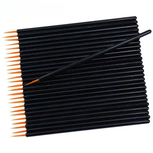 50PCS/Lot Reusable Gel Liner Nail Art Brushes – Multi-Purpose Painting & Eyeliner Tools