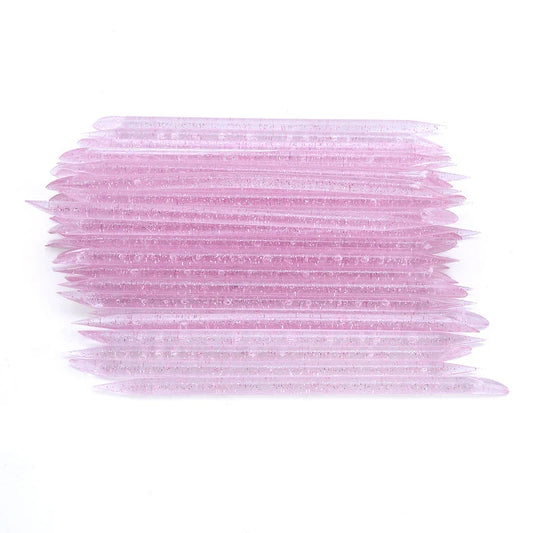 50PCS Reusable Crystal Manicure Sticks – Double-Sided Cuticle Pusher & Remover Tools