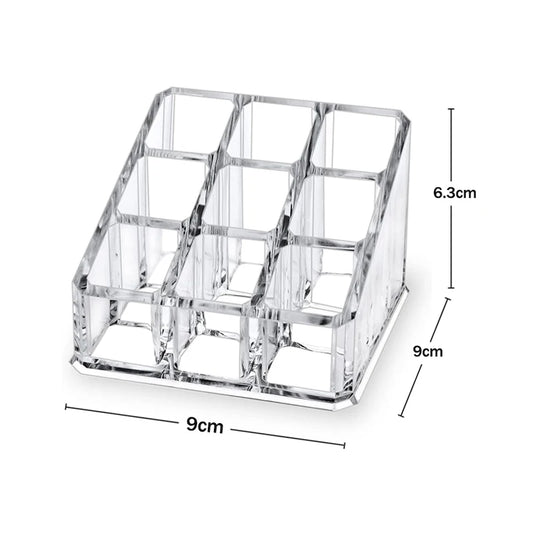 26-Hole Acrylic Makeup Brush & Cosmetic Holder – Transparent Desktop Organizer Rack