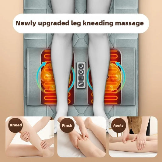 Electric Full Body Massage Mattress – Heating & Airbag Cushion with Handheld Control