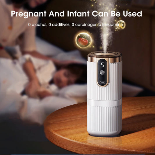 Mini Aromatherapy Diffuser – USB Rechargeable Essential Oil Diffuser with 5-Level Mist Adjustment