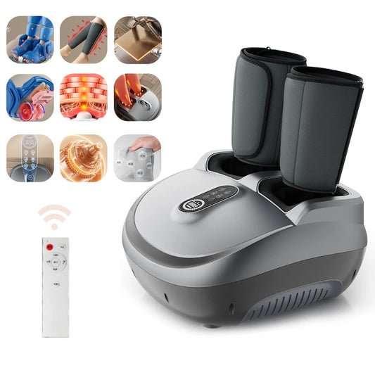 Jinkairui Electric Foot Massager – Soothing Shiatsu Massage with Heat & Adjustable Air Pressure