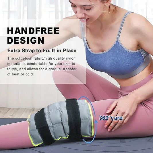 Knee Ice Pack Wrap – Self-Absorbing Hot & Cold Therapy Pad for Injury Relief and Sports Recovery