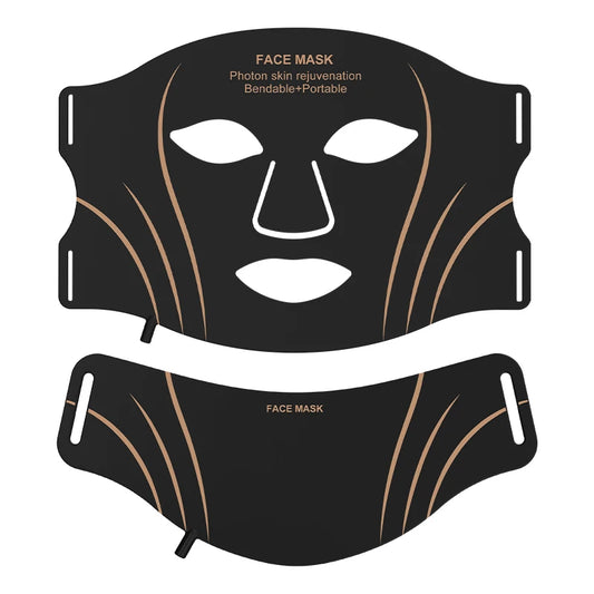 7-Color LED Face Mask with Neck – Wireless Red Light Therapy for Anti-Aging & Skin Rejuvenation