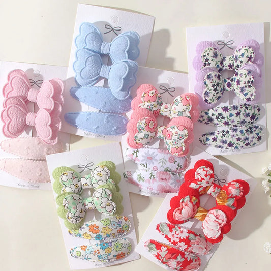 4PCS Cute Hair Bow Clip Set – Sweet Hairpins for Infants, Toddlers & Girls