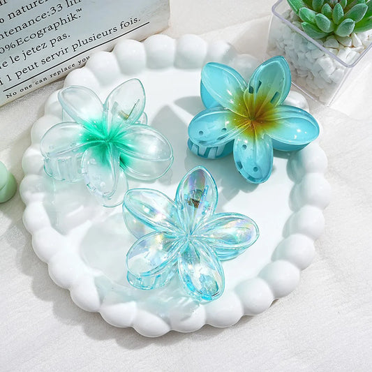3PCS Sweet Summer Flower Hair Claw Clips – Cute Beach Hair Accessories for Women & Girls