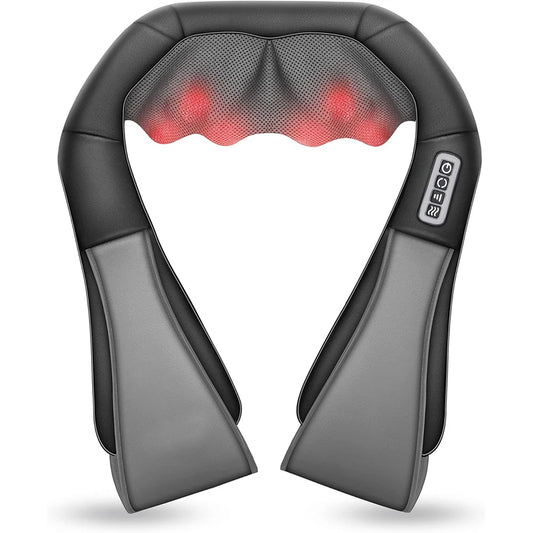 Shiatsu Neck & Shoulder Massager – Heated U-Shape Deep Kneading Massage Pillow for Neck, Back, Waist & Legs