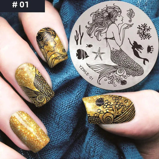 DIY Nail Art Stamping Plates – Flower, Geometry, Animal & Leaf Design Templates