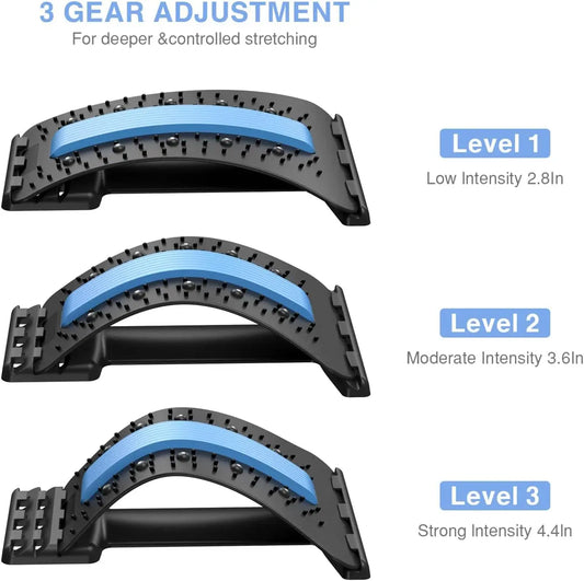 Back Stretcher for Back Pain Relief – Multi-Level Back Cracker & Spine Support Device