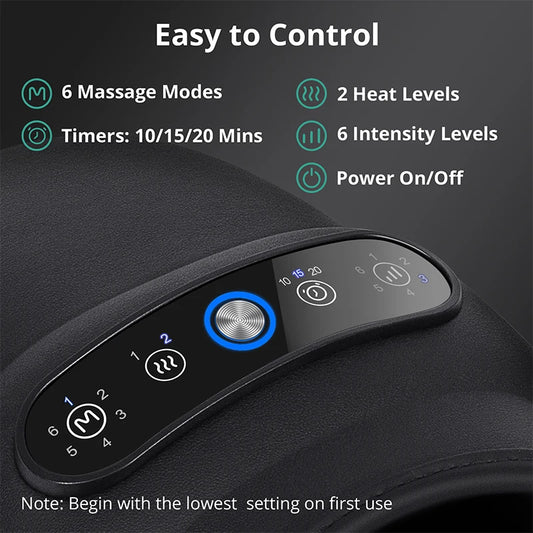 Wireless Electric Hand Massager – Air Compression & Hot Compress for Palm and Finger Relief