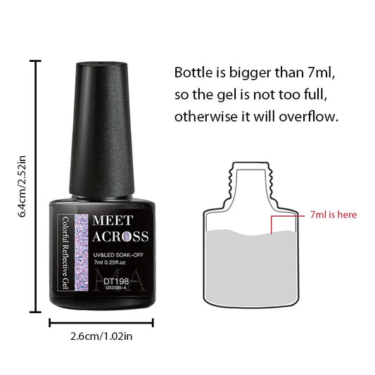 MEET ACROSS 12PCS Macaron Gel Nail Polish Set – 7ml Semi-Permanent UV Soak-Off Nail Art Kit with Box