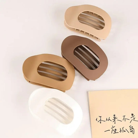 3PCS Flat Circular Hair Clip Set – Bendable Duckbill Grip with Strong Teeth