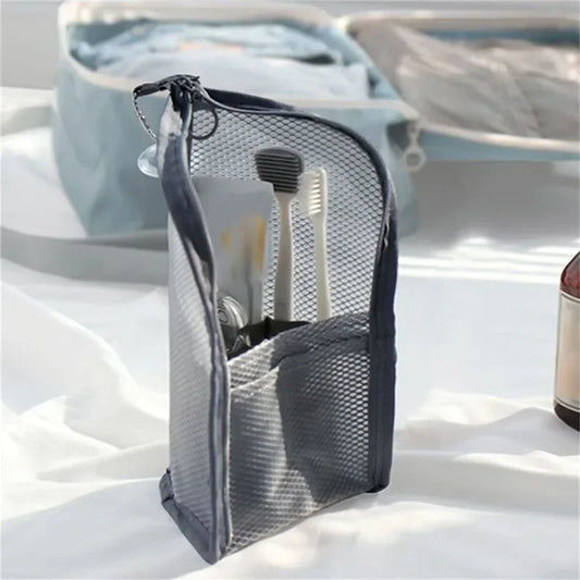 Women’s EVA Mesh Cosmetic Bag – Portable Travel Makeup Organizer Pouch