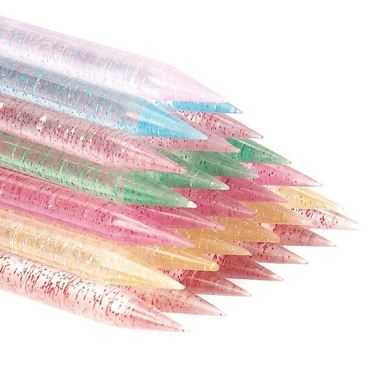 50PCS Reusable Crystal Manicure Sticks – Double-Sided Cuticle Pusher & Remover Tools