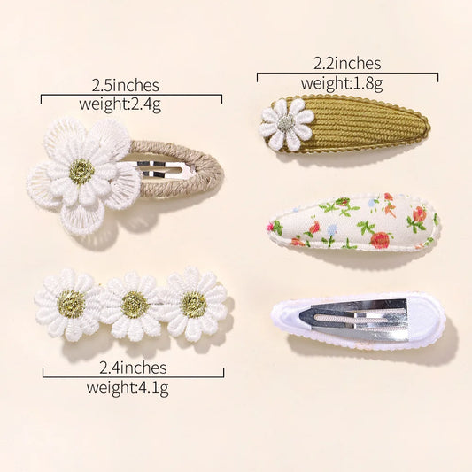 2025 Cute Flower Hairpins Set – Adorable Hair Clips for Baby Girls & Kids