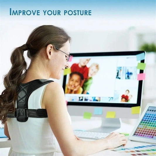 Adjustable Back & Shoulder Posture Corrector – Clavicle and Spine Support Belt for Upper Back & Neck Alignment