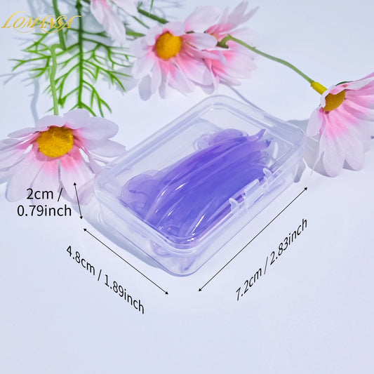 Lomansa 5 Pairs L-Curl Silicone Eyelash Perm Pads – Sticky Rod Shields for Lash Lifting