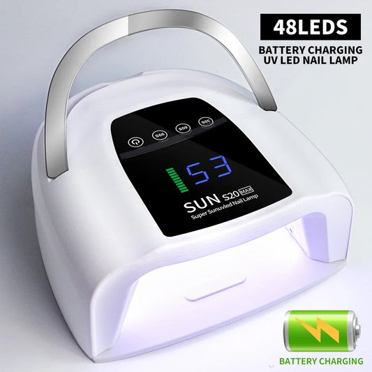 48LEDs Rechargeable UV LED Nail Lamp – Cordless Professional Gel Polish Dryer