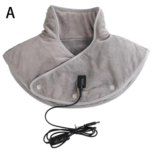 Electric Heating Shoulder & Neck Pad – Thermal Compress Massager with Vibration & 3 Heat Levels