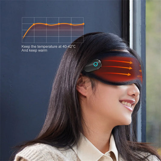 Hot/Cold Therapy Eye Mask Massager – Vibration & Ice/Heat Relief for Eye Fatigue, Headaches & Sinus Pain