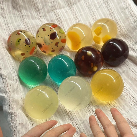 Coconut Oil Stress Ball – Handmade Squishy Fruit Vent Ball for Stress Relief & Relaxation