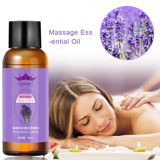 Lavender Essential Oil – 30ml Plant-Based Massage & Body Oil for Stress Relief and SPA Therapy