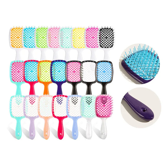 Tangled Hair Comb – Anti-Static Detangling Brush with Hollow Design for Salon & Home Use