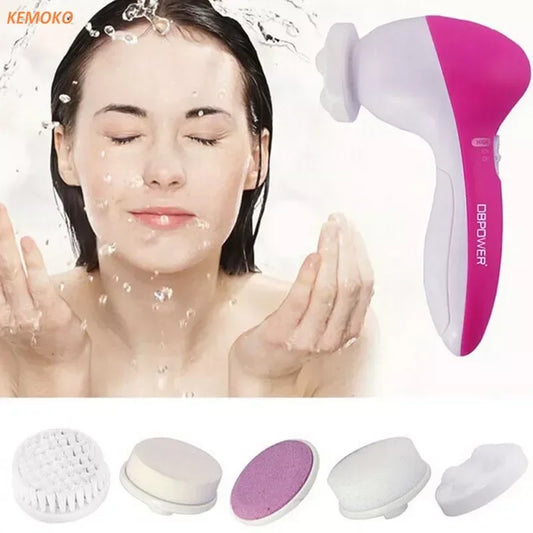 5-in-1 Electric Facial Cleanser – Skin Pore Cleaning & Blackhead Removal Spa Machine