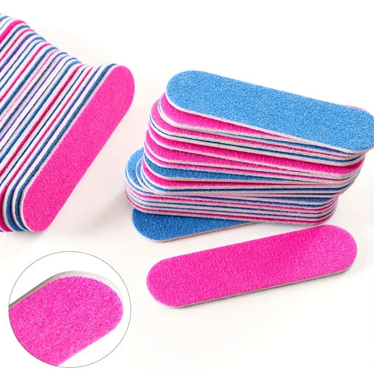 Double-Sided Mini Wooden Nail Files – Sanding Buffer Block Set for Gel Polish & Manicure