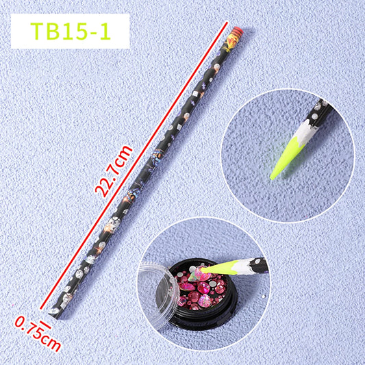 12-Grid Mixed Nail Rhinestones Set – SS6–SS30 Flatback Glass Gems in Clear, Gold, Pink & Blue