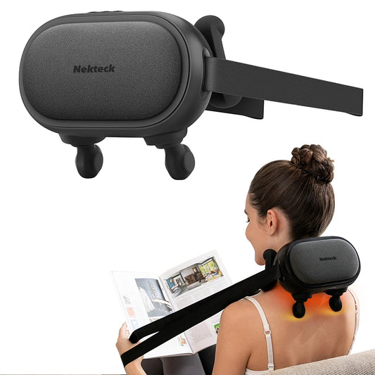Nekteck Cordless Neck Massager – 6D Shiatsu Neck & Shoulder Massager with Heat