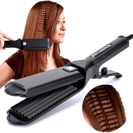 Professional Hair Curler Comb – Ceramic Corrugated Wave Iron for Effortless Styling