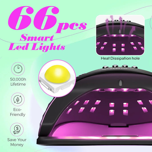Nail Lamp UV 66LED – High-Power Fast Curing Gel Nail Dryer