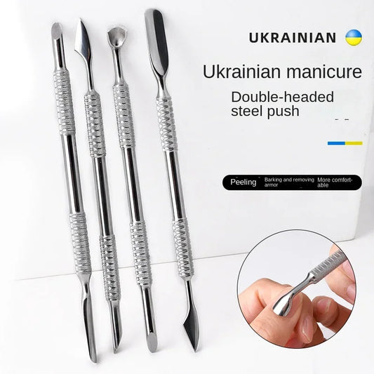 Hook Type Cuticle Pusher & Nail Polish Remover – Stainless Steel Manicure Tool