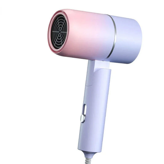 Folding Travel Hair Dryer – Compact Hot Air Dryer with Anion Hair Care & Carrying Bag