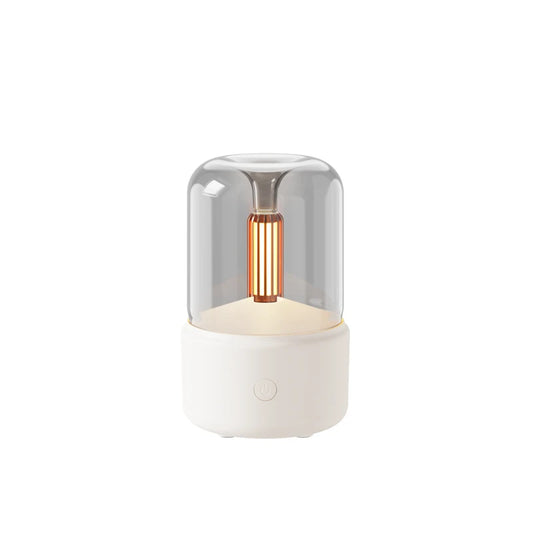 2025 New Ultrasonic Candlelight Aromatherapy Diffuser – Soft Light Humidifier for Office, Hotel & Bedroom