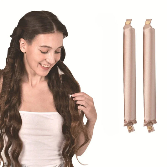 Heatless Hair Curlers Satin Curling Rod Headband – No-Heat Silk Curls Lazy Hair Rollers for Sleeping