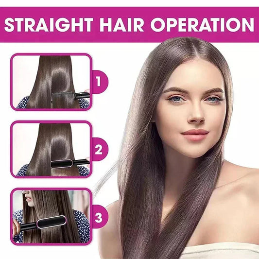 Thermostatic Hair Straightener Comb – 5 Temperature Settings & Quick-Heat Brush for Professional Styling